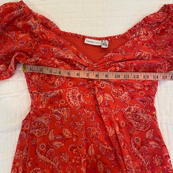 Sincerely Jules Red-Orange Paisley Dress - Picture 6 of 8